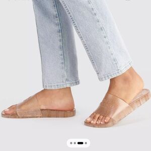 Coach Ulyssa clear beach/pool Slide Sandals